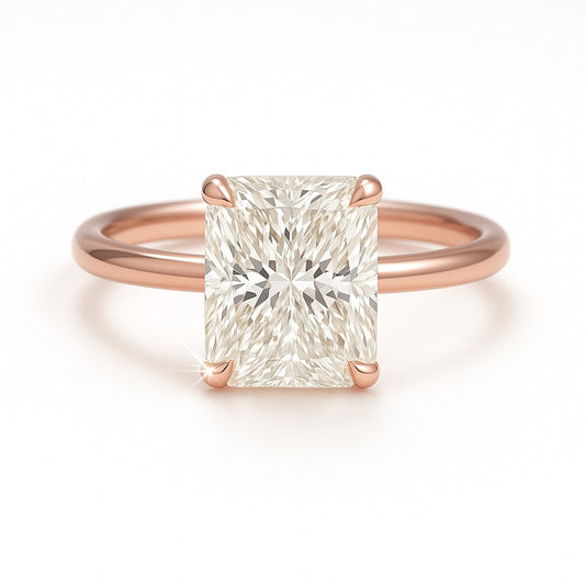 1.5 Carat Lab-Grown Radiant Diamond Solitaire Engagement Ring