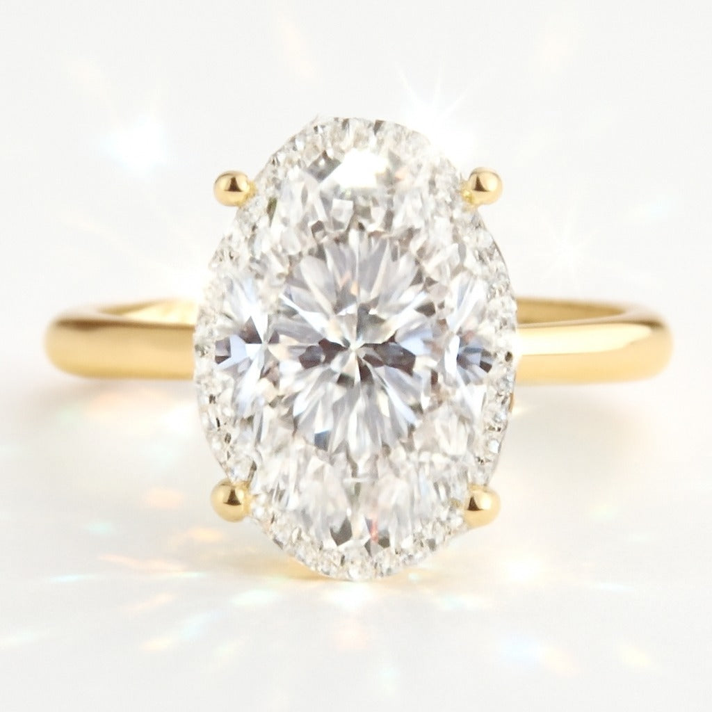 2.5 Carat Lab-Grown Oval Diamond Solitaire Engagement Ring