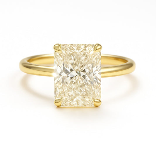 2.5 Carat Lab-Grown Solitaire Engagement Ring – Radiant Cut Diamond