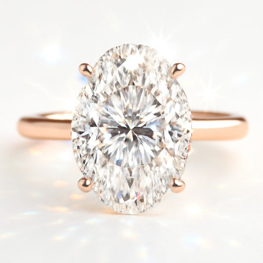 2.5 Carat Oval Lab-Grown Diamond Solitaire Engagement Ring
