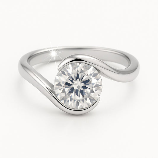 2 Carat Lab-Grown Solitaire Engagement Ring – Round Diamond