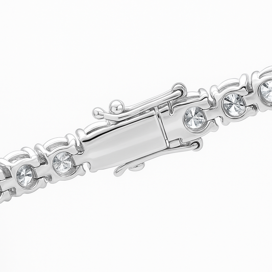 4ct Lab-Grown Diamond Tennis Bracelet in 18k White Gold