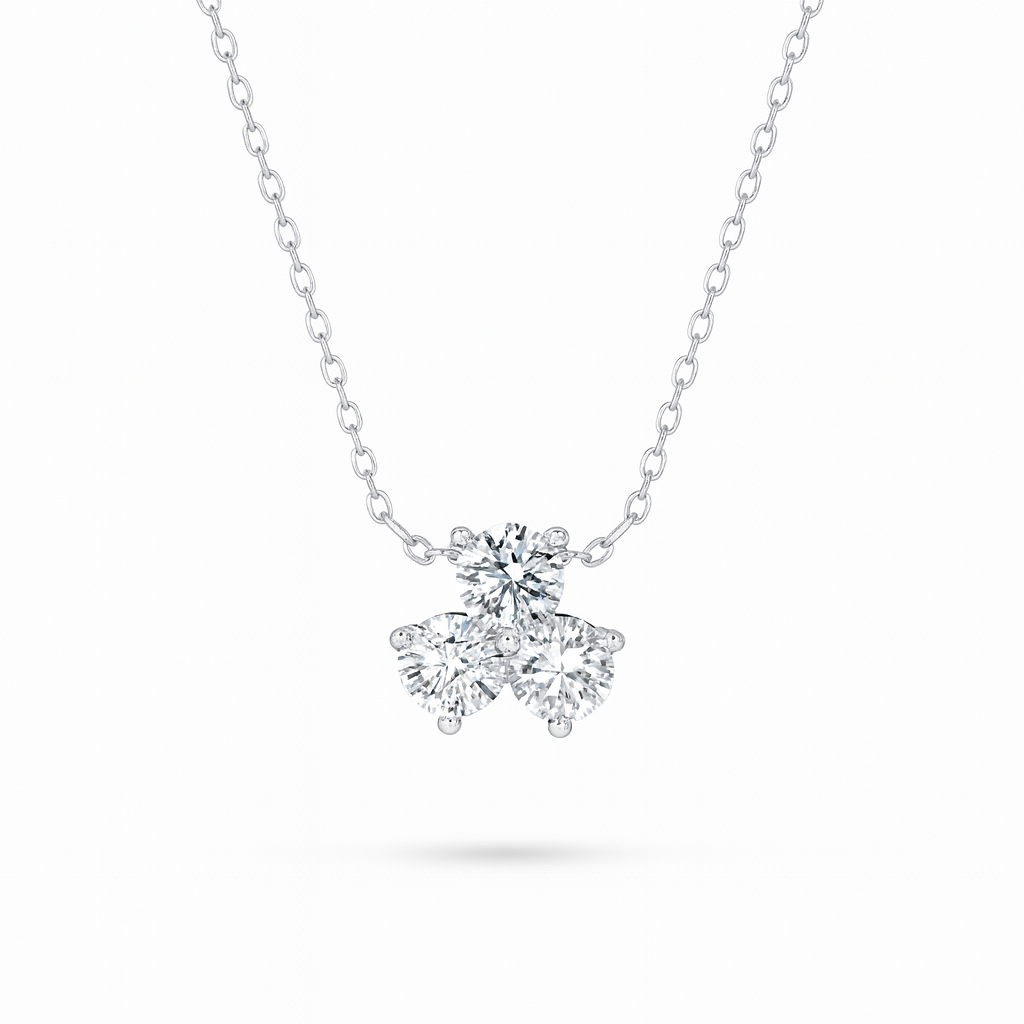 0.54ct - Diamond Cluster Pendant in White Gold