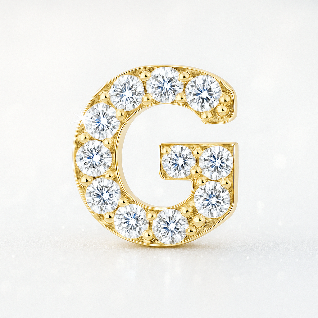 G Letter Stud Earring – Yellow Gold