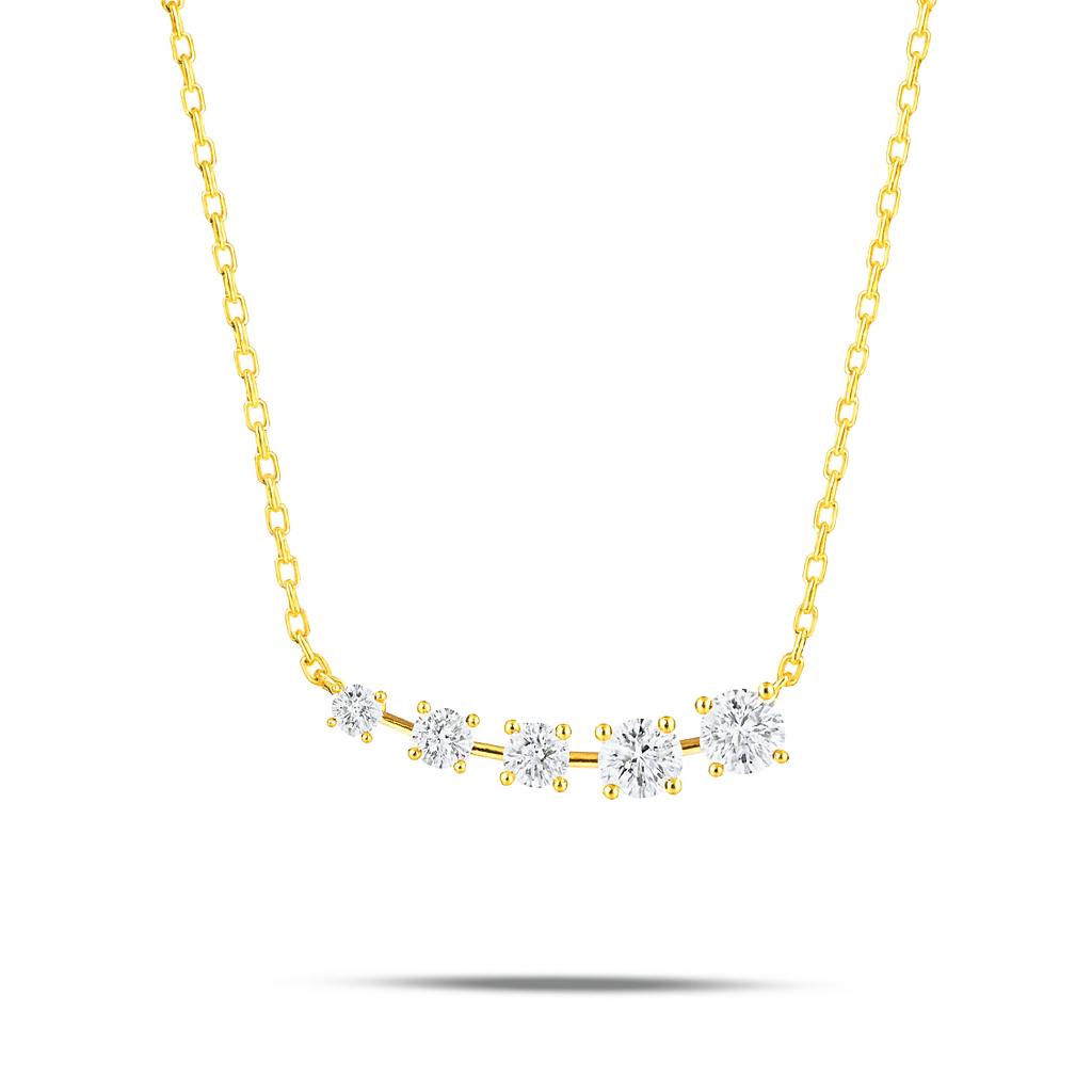 0.43ct - Round Diamond Wing Pendant – Yellow Gold