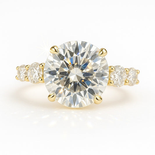 3 Carat Lab-Grown Round Diamond Engagement Ring