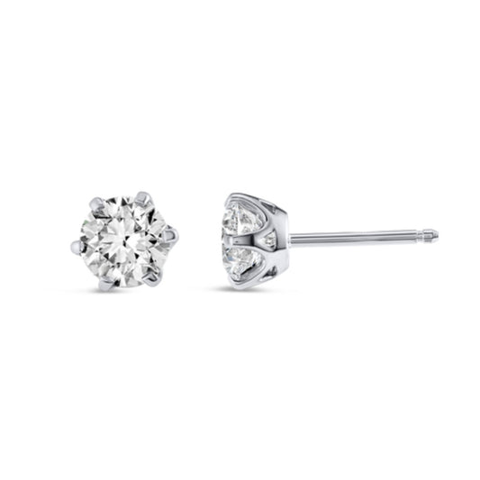 0.5ct Each Marquise Lab-Grown Diamond Stud Earrings - 18k White Gold