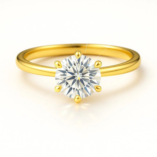 1 Carat Lab-Grown Round Diamond Solitaire Engagement Ring