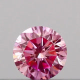 0.10ct Round Lab Grown Diamond (Colour Fancy Vivid Pink, Clarity VS1, Cut VG, IGI Certified)