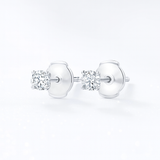 0.1ct Each Round Lab-Grown Diamond Stud Earrings - 18k White Gold