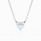 0.4ct Heart Diamond Pendant in 18 White Gold