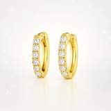 0.4ct Carats - Lab-Grown Diamond Huggie Earrings - 18k Yellow Gold