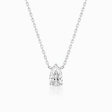 0.5ct Pear Diamond Pendant in 18k White Gold