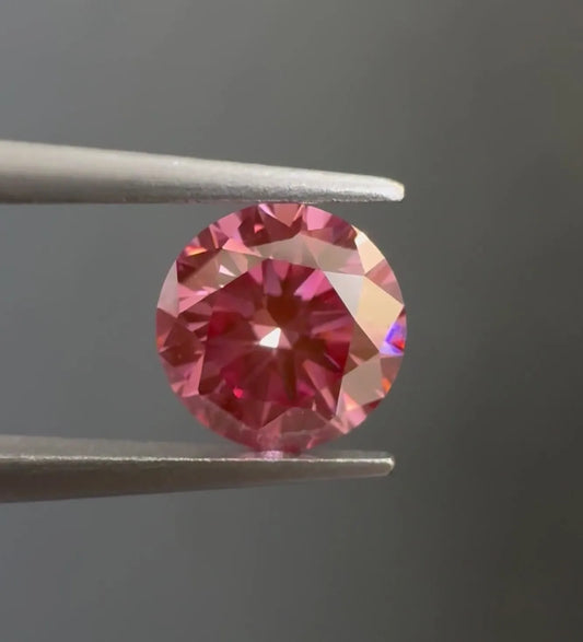 0.76ct Round Natural Diamond (Colour Fancy Intense Pink, Clarity VVS2, Cut VG, IGI Certified)