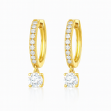 1.2ct Lab Grown Diamond Hoop Earrings - 18k Yellow Gold
