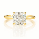 1.5 Carat Cushion Lab-Grown Diamond Solitaire Engagement Ring 18k Yellow Gold