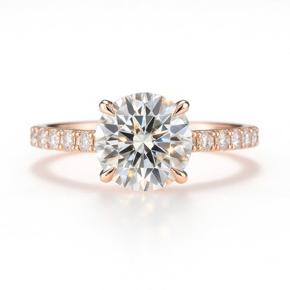 1.5 Carat Lab-Grown Diamond Band Engagement Ring – Round Cut