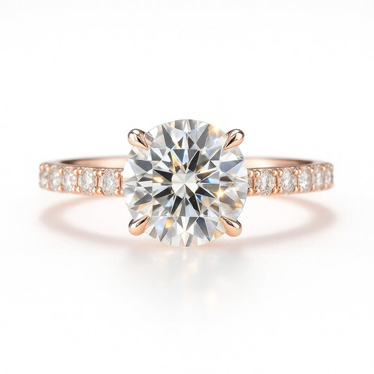 1.5 Carat Lab-Grown Diamond Band Engagement Ring – Round Cut