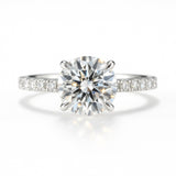1.5 Carat Lab-Grown Diamond Band Engagement Ring – Round Cut