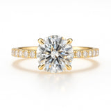 1.5 Carat Lab-Grown Diamond Band Engagement Ring – Round Cut