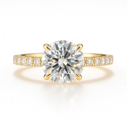 1.5 Carat Lab-Grown Diamond Band Engagement Ring – Round Cut