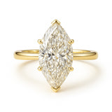 1.5 Carat Lab-Grown Marquise Diamond Solitaire Engagement Ring - 18k White Gold