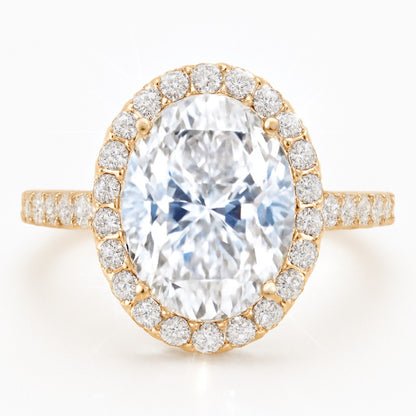 1.5 Carat Lab-Grown Oval Diamond Halo Engagement Ring