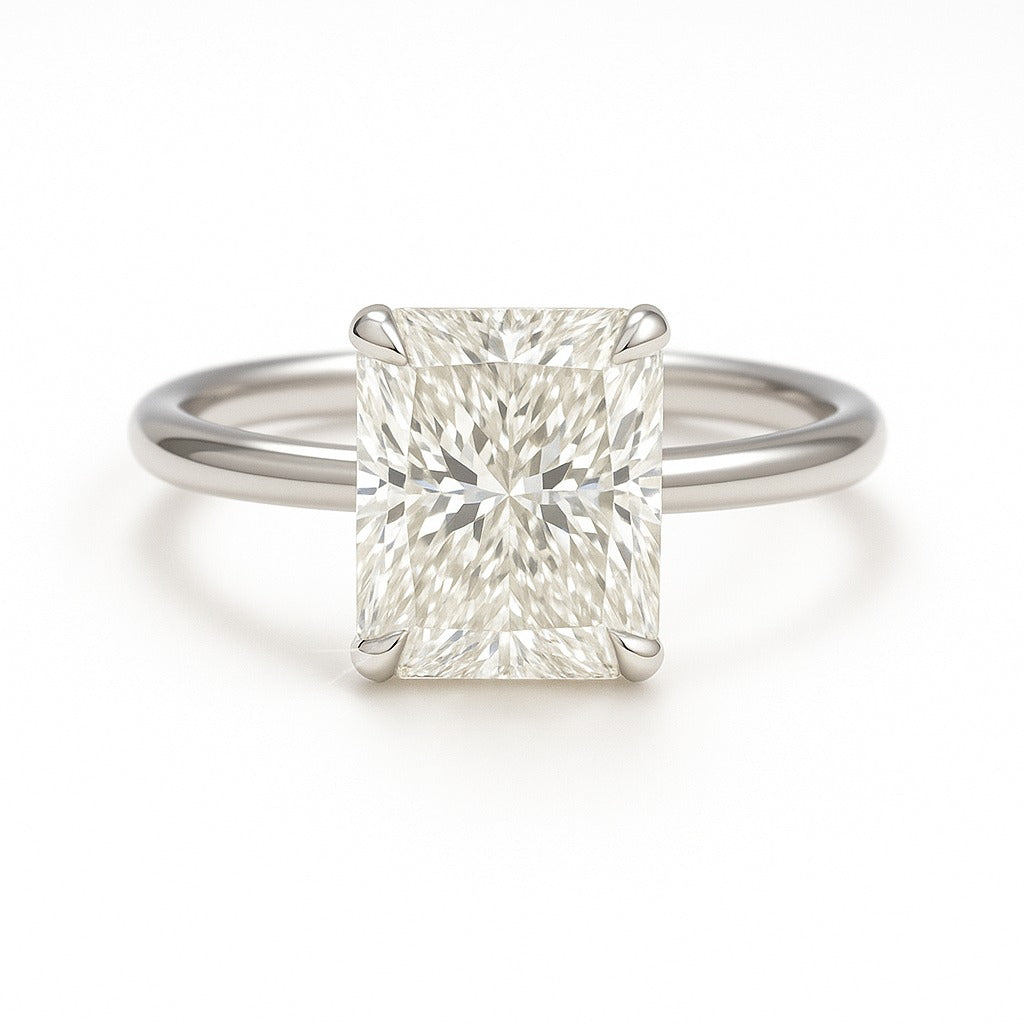 1.5 Carat Lab-Grown Radiant Diamond Solitaire Engagement Ring