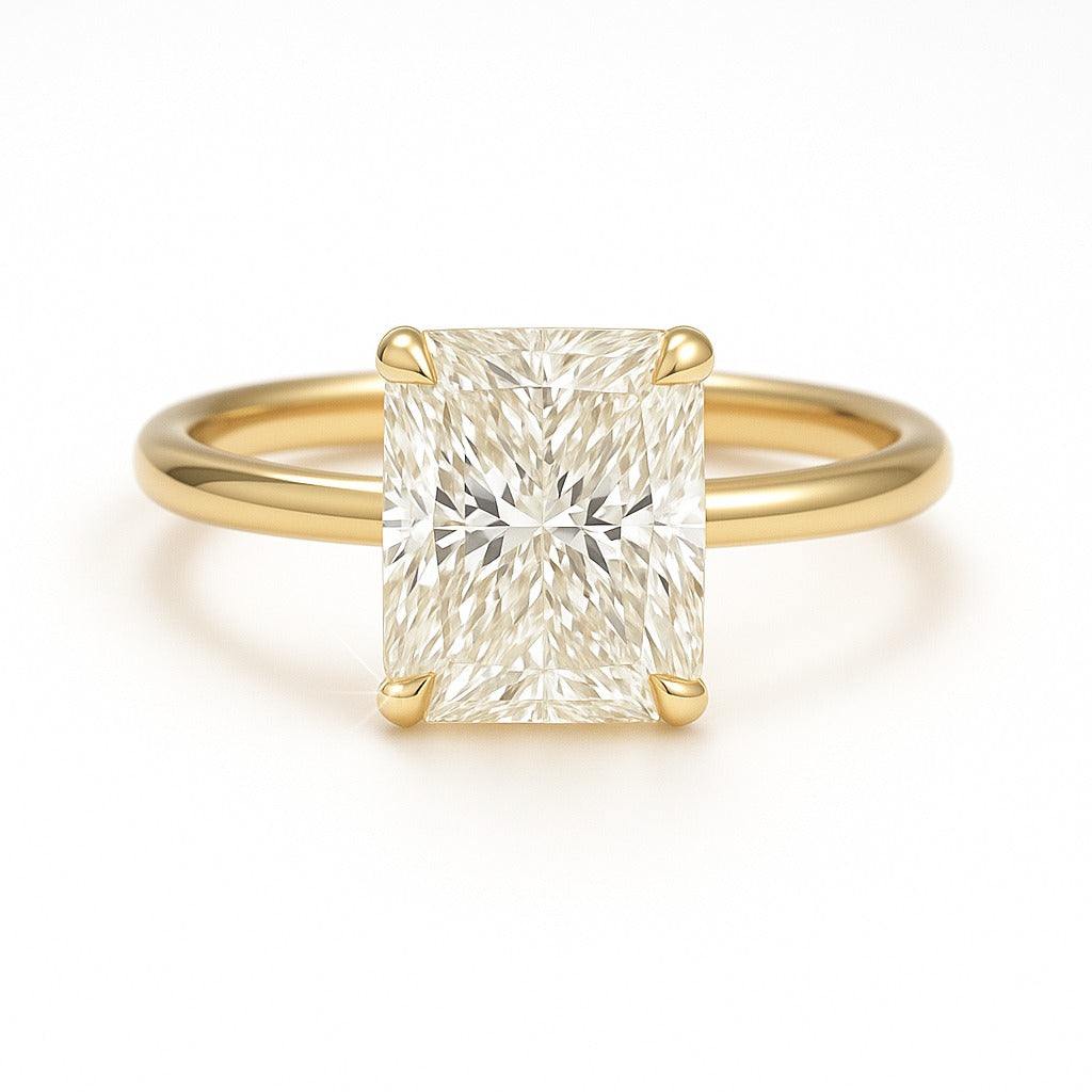 1.5 Carat Lab-Grown Radiant Diamond Solitaire Engagement Ring