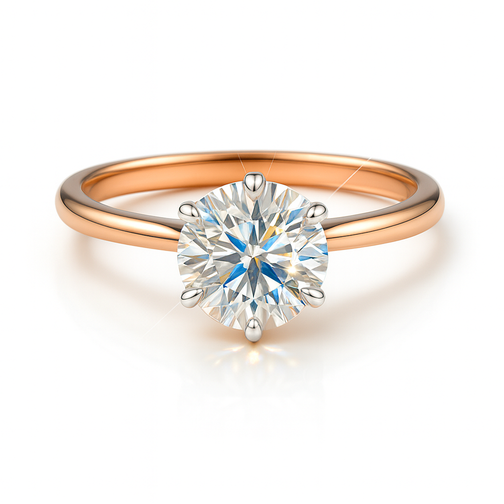 1.5 Carat Lab-Grown Round Diamond Solitaire Engagement Ring