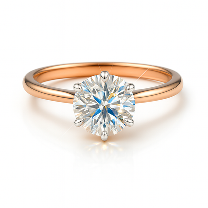 1.5 Carat Lab-Grown Round Diamond Solitaire Engagement Ring