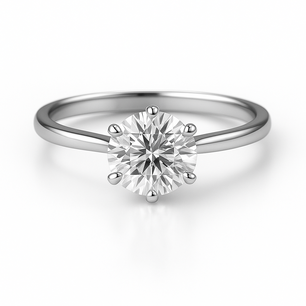 1.5 Carat Lab-Grown Round Diamond Solitaire Engagement Ring