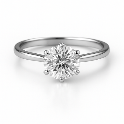 1.5 Carat Lab-Grown Round Diamond Solitaire Engagement Ring