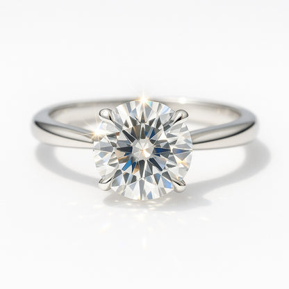 1.5 Carat Lab-Grown Solitaire Engagement Ring – Round Brilliant Diamond
