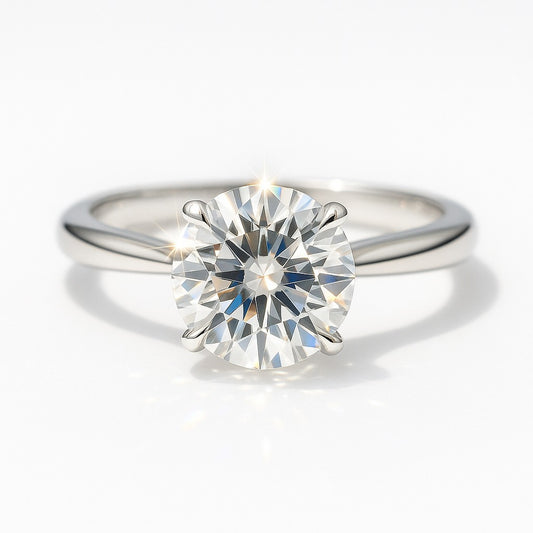 1.5 Carat Lab-Grown Solitaire Engagement Ring – Round Brilliant Diamond