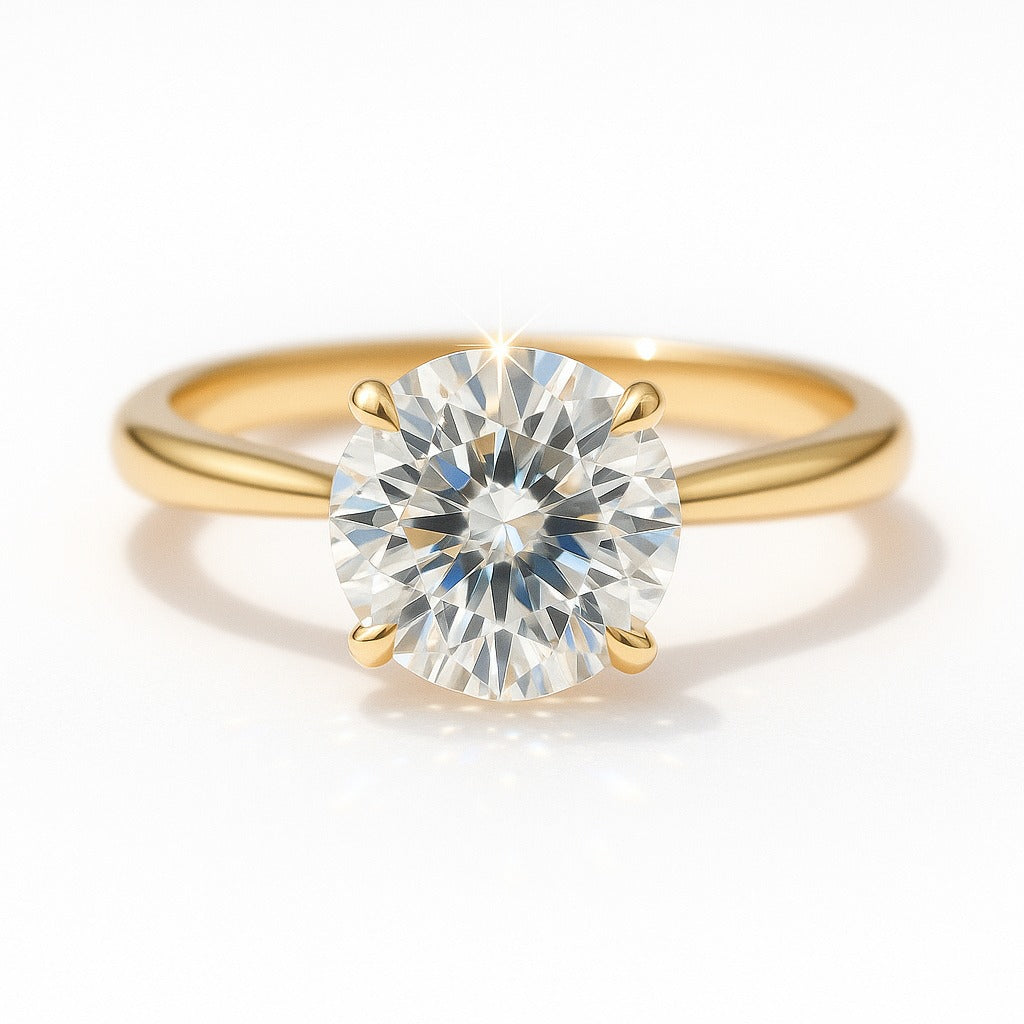 1.5 Carat Lab-Grown Solitaire Engagement Ring – Round Brilliant Diamond
