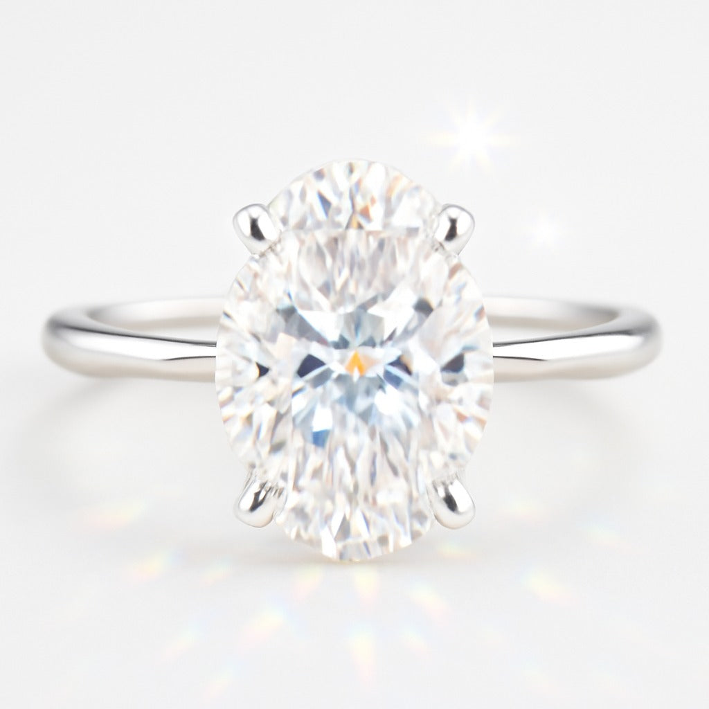 1.5 Carat Oval Lab-Grown Diamond Engagement Ring
