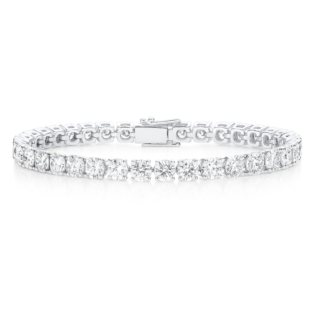 10ct Lab-Grown Diamond Tennis Bracelet — White Gold