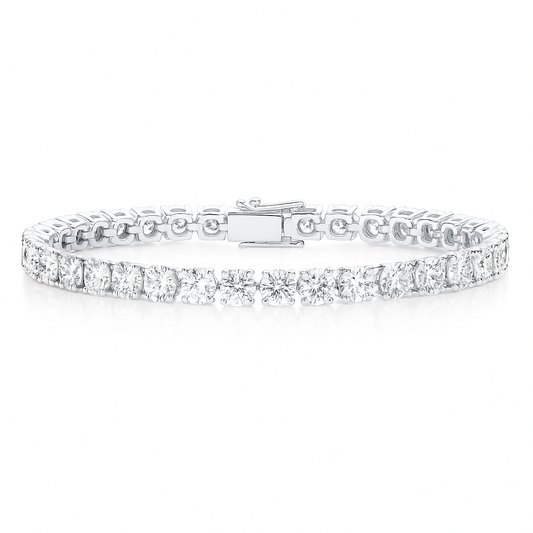 10ct Lab-Grown Diamond Tennis Bracelet — White Gold