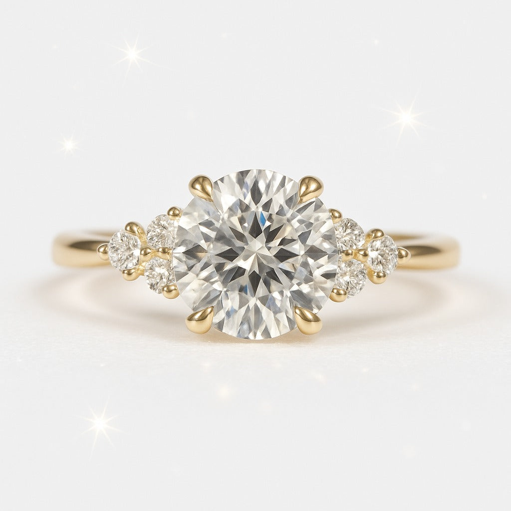 1 Carat Lab-Grown Diamond Band Engagement Ring – Round Brilliant Cut
