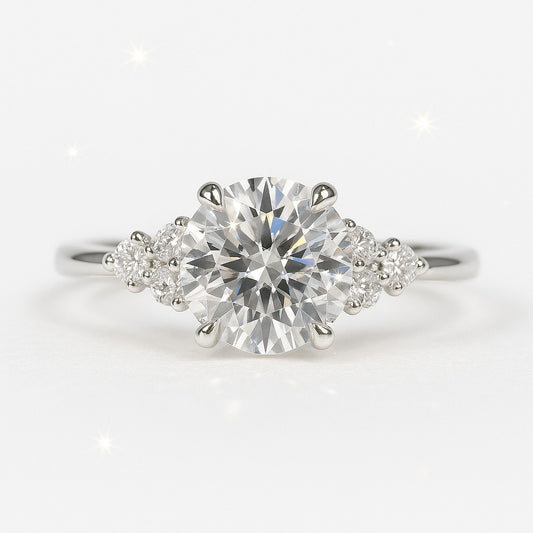 1 Carat Lab-Grown Diamond Band Engagement Ring – Round Brilliant Cut