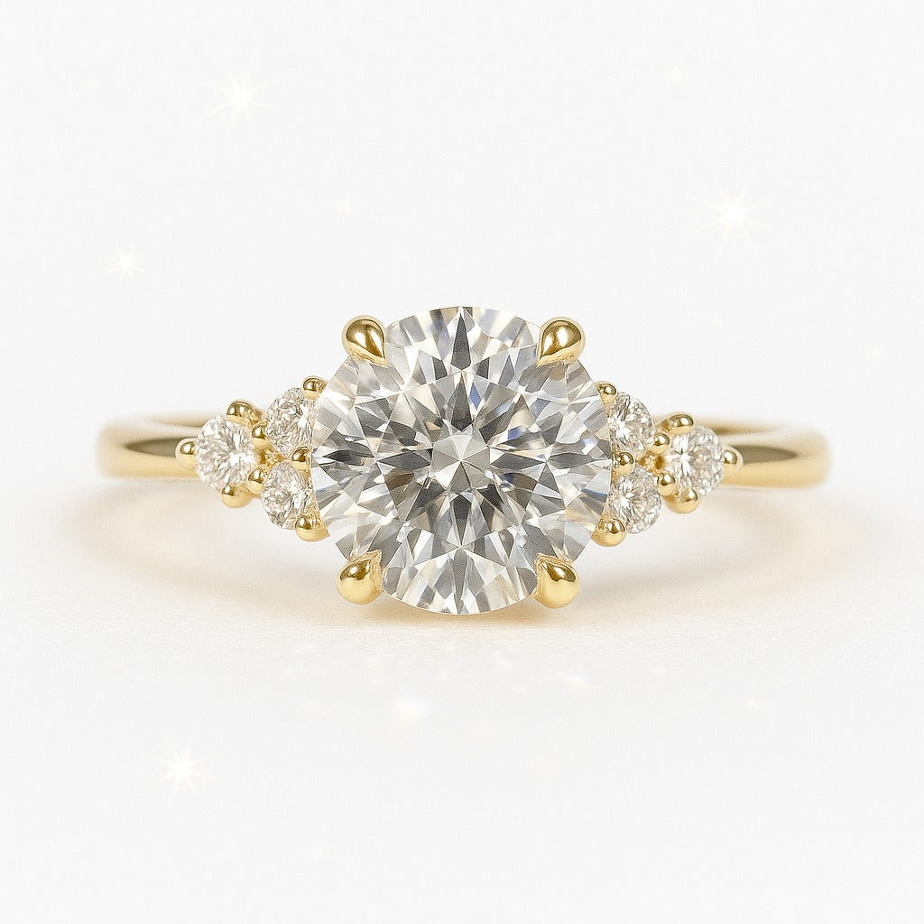 1 Carat Lab-Grown Diamond Band Engagement Ring – Round Brilliant Cut