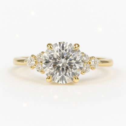 1 Carat Lab-Grown Diamond Band Engagement Ring – Round Brilliant Cut