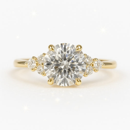 1 Carat Lab-Grown Diamond Band Engagement Ring – Round Brilliant Cut