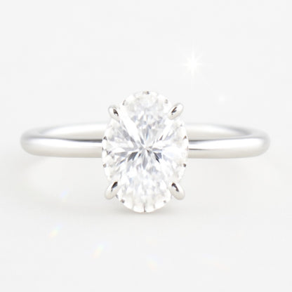 1 Carat Lab-Grown Oval Diamond Solitaire Engagement Ring
