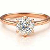 1 Carat Lab-Grown Solitaire Engagement Ring – Round Brilliant Diamond
