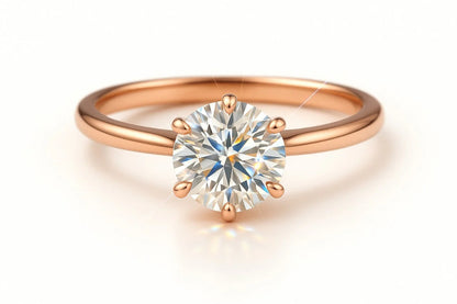 1 Carat Lab-Grown Solitaire Engagement Ring – Round Brilliant Diamond