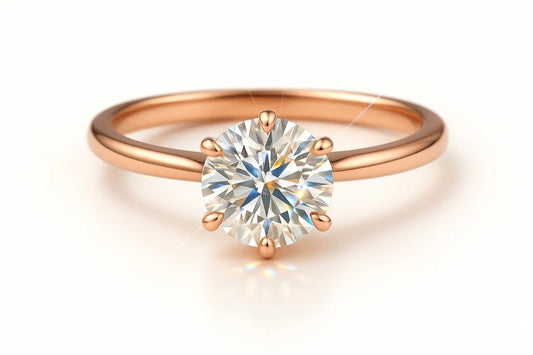 1 Carat Lab-Grown Solitaire Engagement Ring – Round Brilliant Diamond