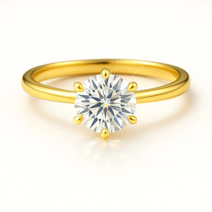 1 Carat Lab-Grown Solitaire Engagement Ring – Round Brilliant Diamond