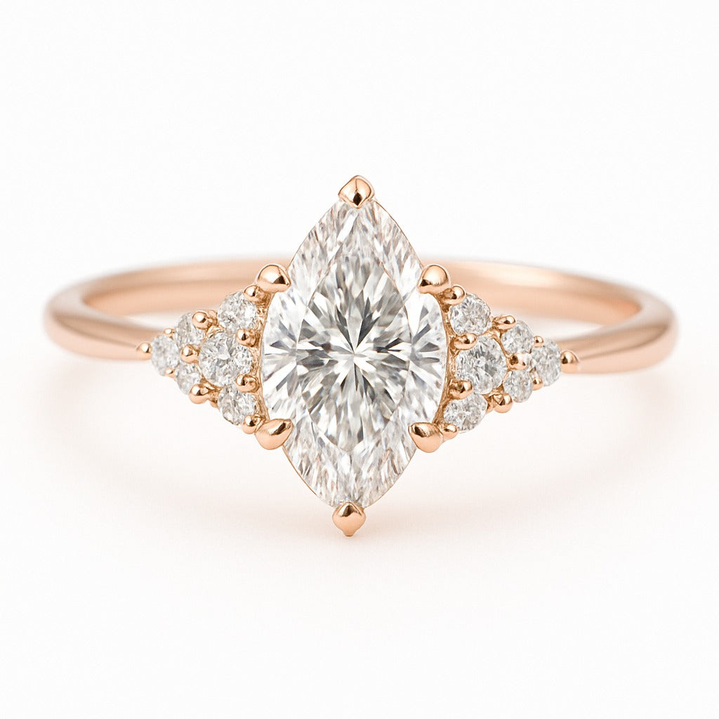 1 Carat Oval Lab-grown Trilogy Engagement Ring